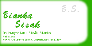 bianka sisak business card